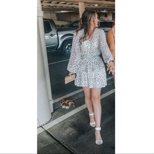 ENTRO Light Mauve Polka Dot Dress